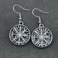 Pendientes Colgantes Brújula Vegvisir Vikingo