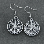 Pendientes Colgantes Brújula Vegvisir Vikingo
