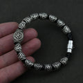 Pulsera Hombre Vikinga Runas Nórdicas plata