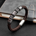 Pulsera de Cuero Estilo Antiguo Vikingo marrón