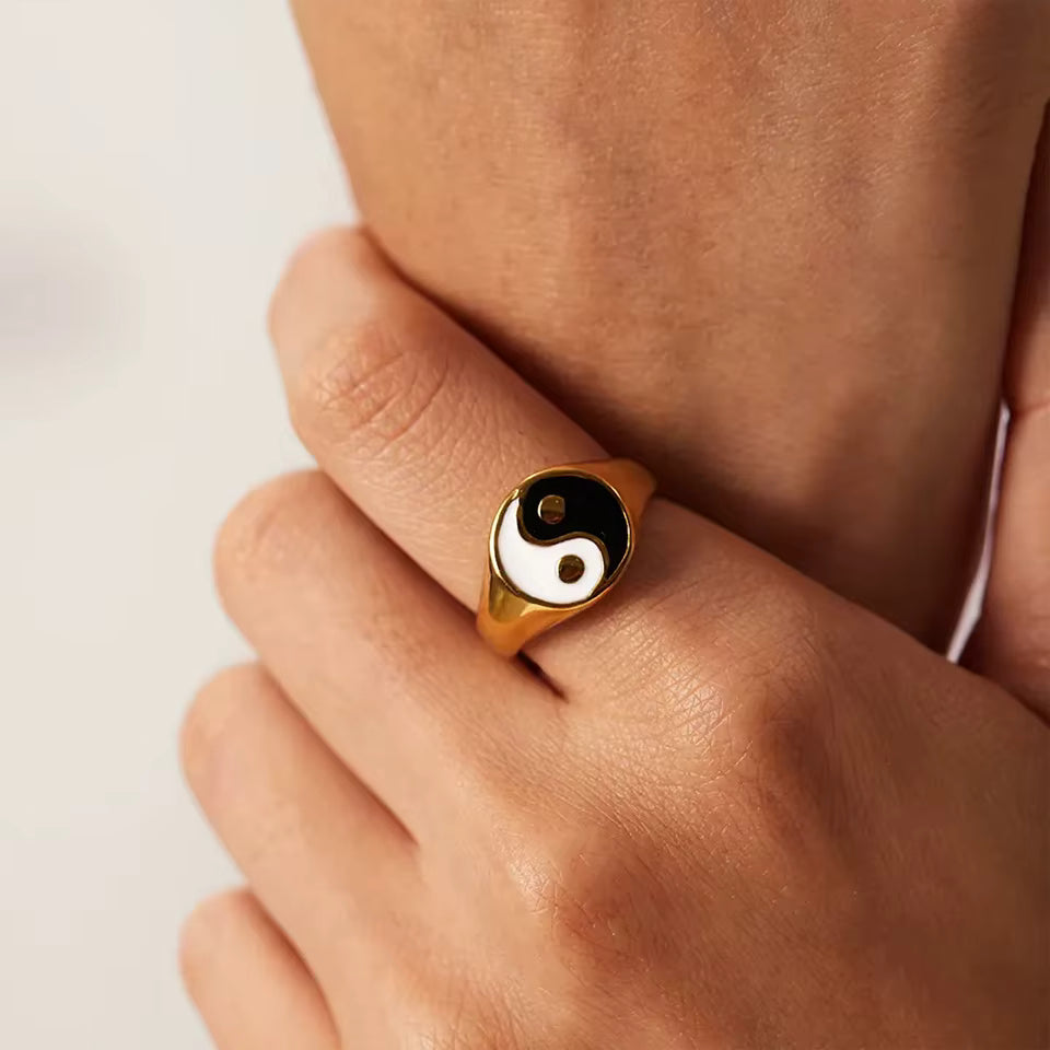 Anillo Yin Yang Hombre Mujer