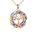Collar Colgante de Cristal Árbol de la Vida