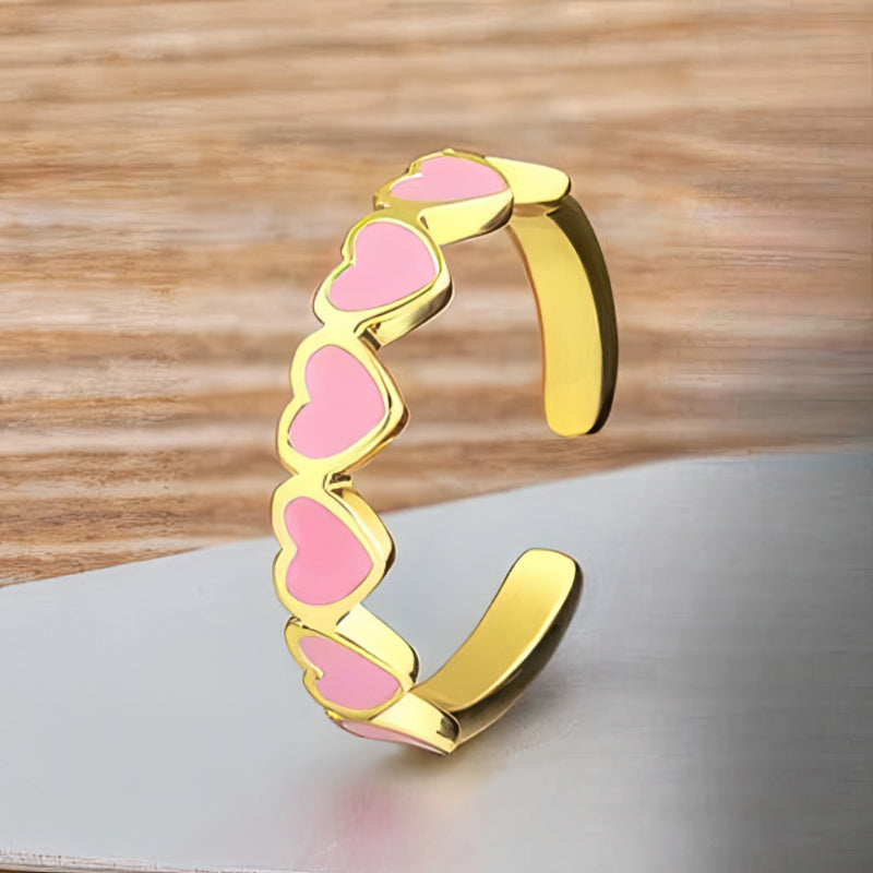Anillo 6 Corazones para Mujer Oro