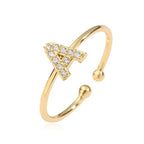 Bague ajustable initiale - lettre