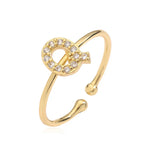 Bague ajustable initiale - lettre
