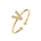Bague ajustable initiale - lettre