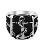 Bague ancre pour homme
