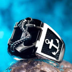 Bague ancre pour homme