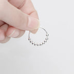 Anillo Antiestrés con Perlas Giratorias para Hombre o Mujer plata