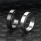 Anillo para Mujer Anti-Estrés Giratorio negro