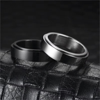 Anillo para Mujer Anti-Estrés Giratorio negro