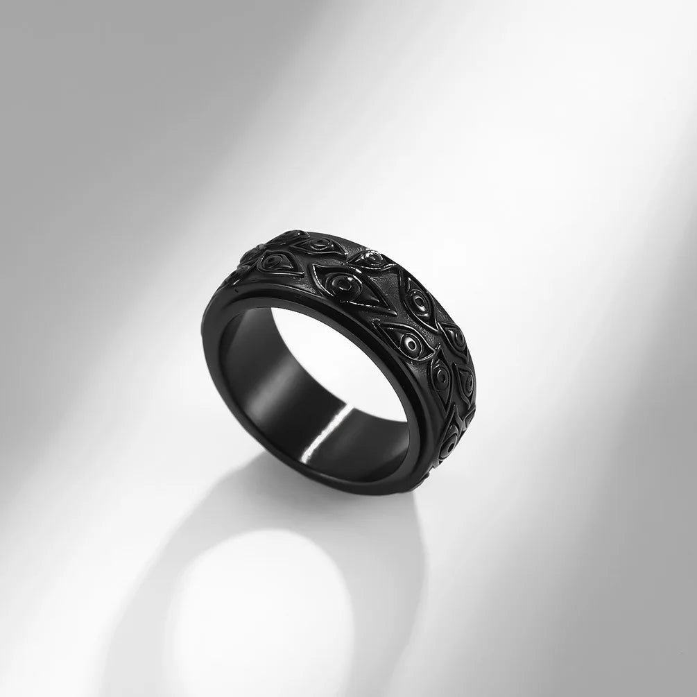 Anillo Antiestrés Giratorio Ojo negro