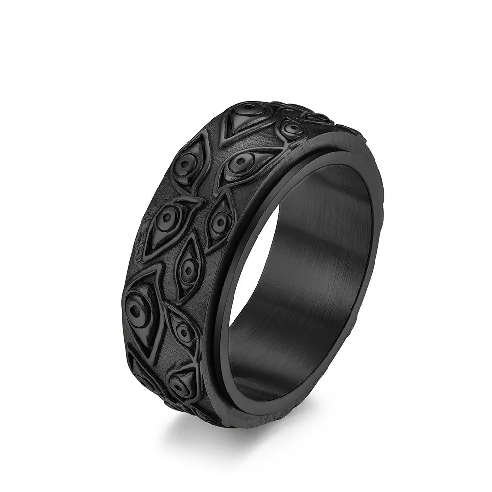 Anillo Antiestrés Giratorio Ojo negro