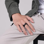 Anillo Antiestrés Giratorio Ojo negro
