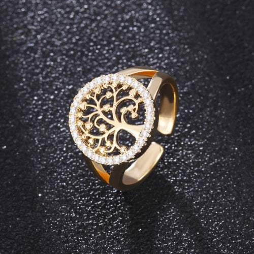 Anillo Árbol de la Vida para Mujer Oro