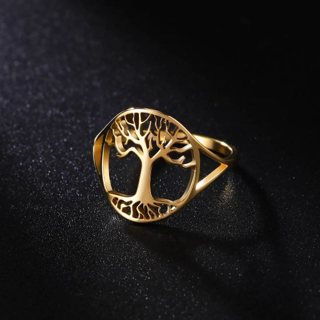Anillo Árbol de la Vida para Mujer Oro