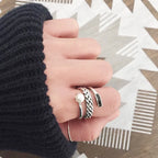 Anillo de Plata Plateada con Perla