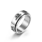 Anillo con Gatos Antiestrés Giratorio en plata