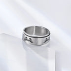 Anillo con Gatos Antiestrés Giratorio en plata
