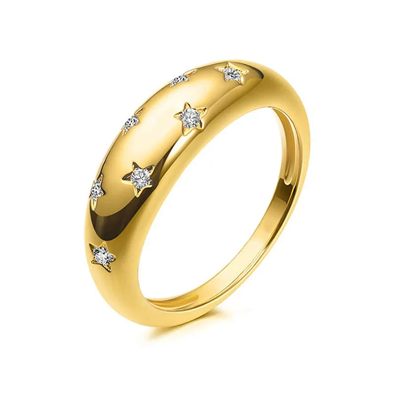 Anillo con Estrellas en Circonio
