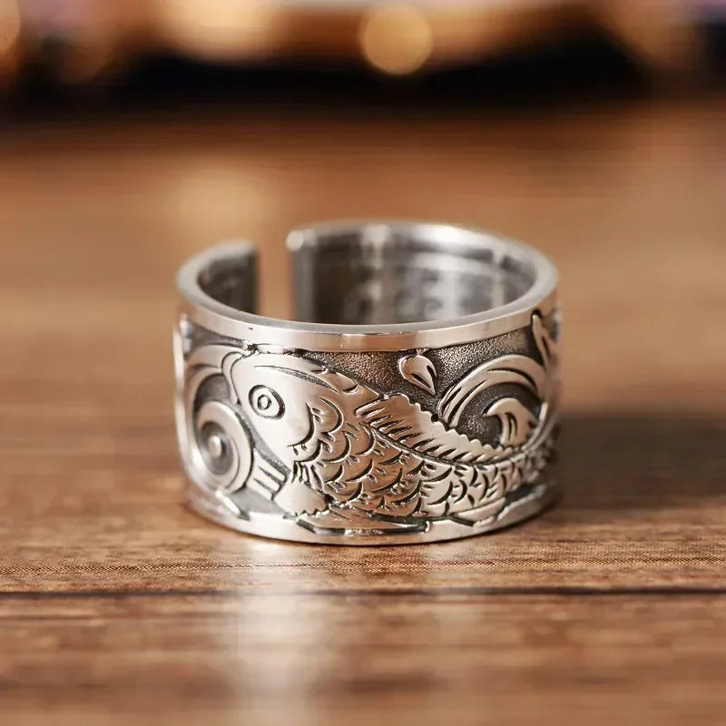 Anillo con Peces de Estilo Étnico