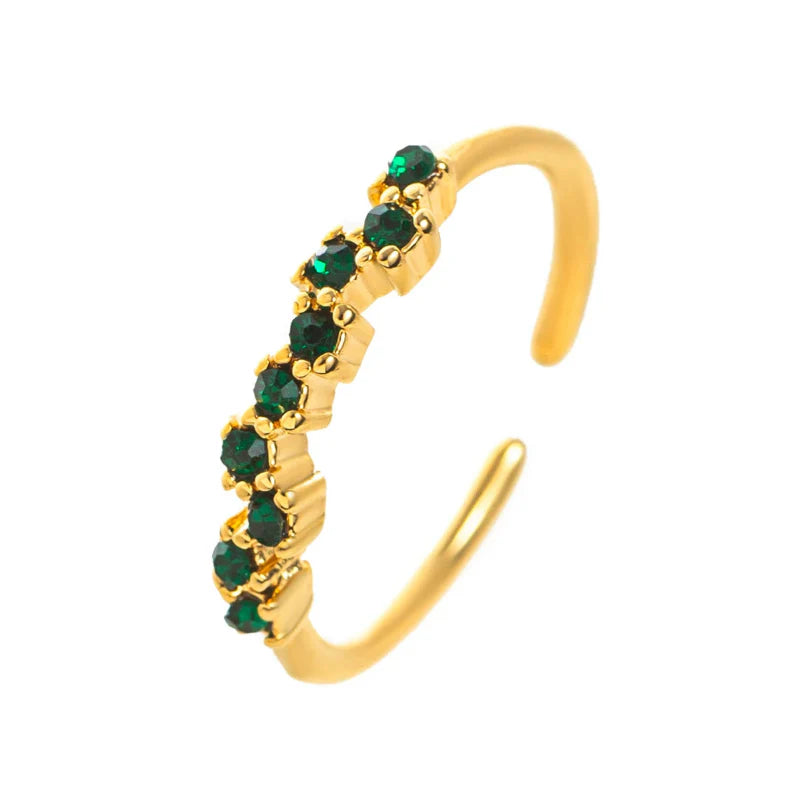 Anillo con piedra de nacimiento de circonio