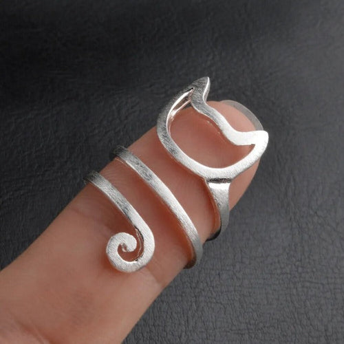 Anillo de Gato de Plata