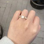 Anillo de Gato con Piedras blancas