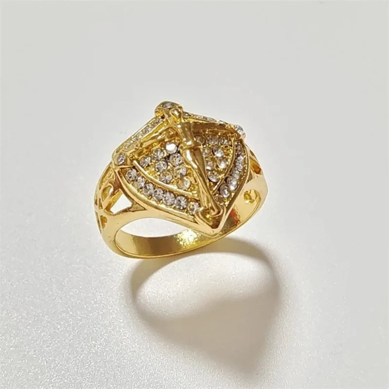 Anillo de Jesús Cristiano con Strass