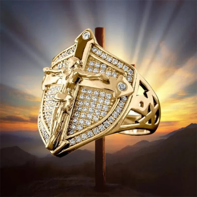Anillo de Jesús Cristiano con Strass