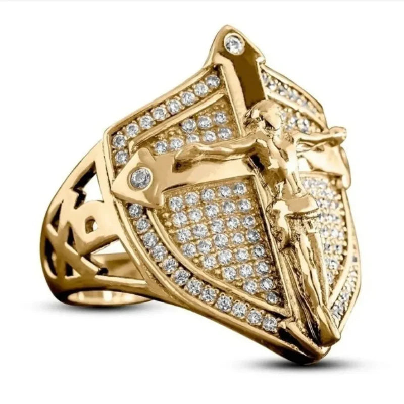Anillo de Jesús Cristiano con Strass