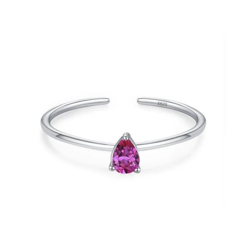 Anillo de Zirconia de Color Piedra de Nacimiento