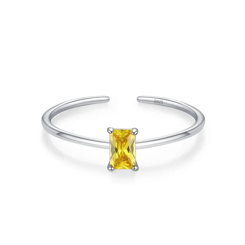 Anillo de Zirconia de Color Piedra de Nacimiento