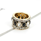 Anillo Étnico de Estilo Oriental negro y blanco