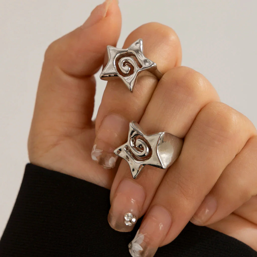 Anillo Estrella Pentagonal de plata