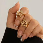 Anillo Estrella Pentagonal de oro