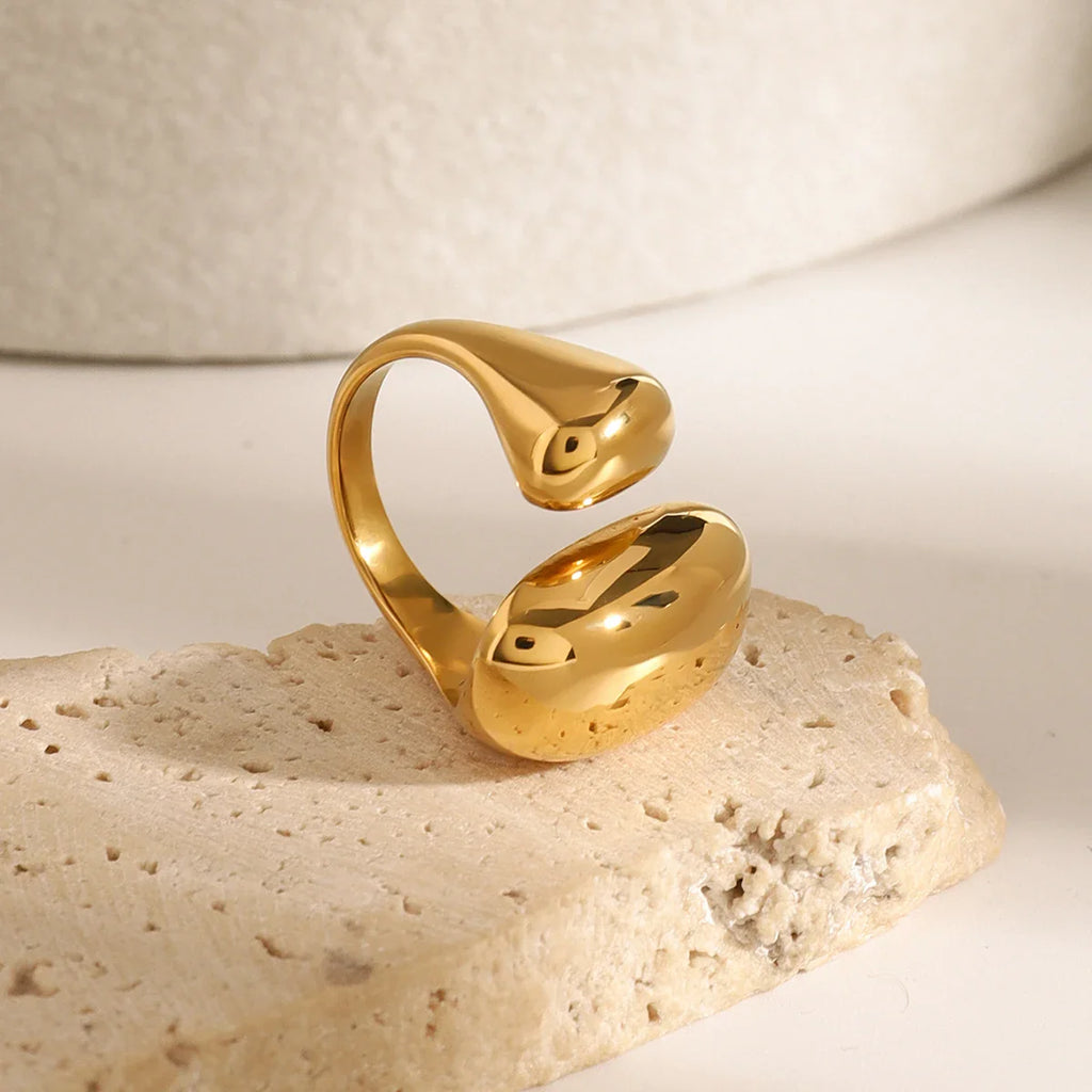 Anillo Doble Gota de Agua
