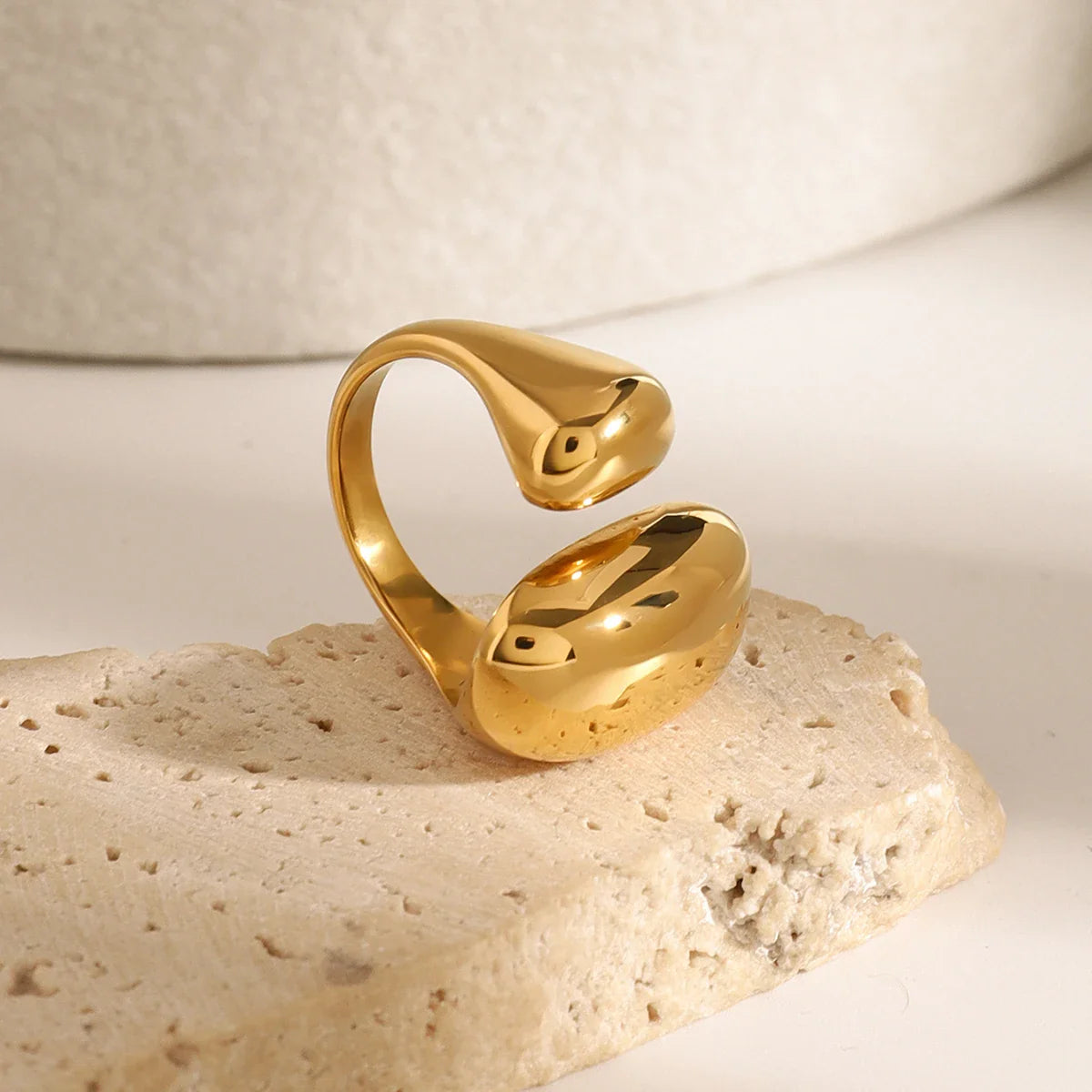 Anillo Doble Gota de Agua