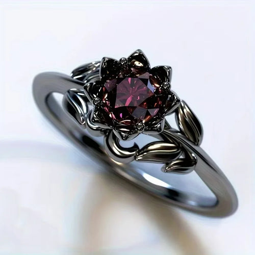 Anillo Flor Negra