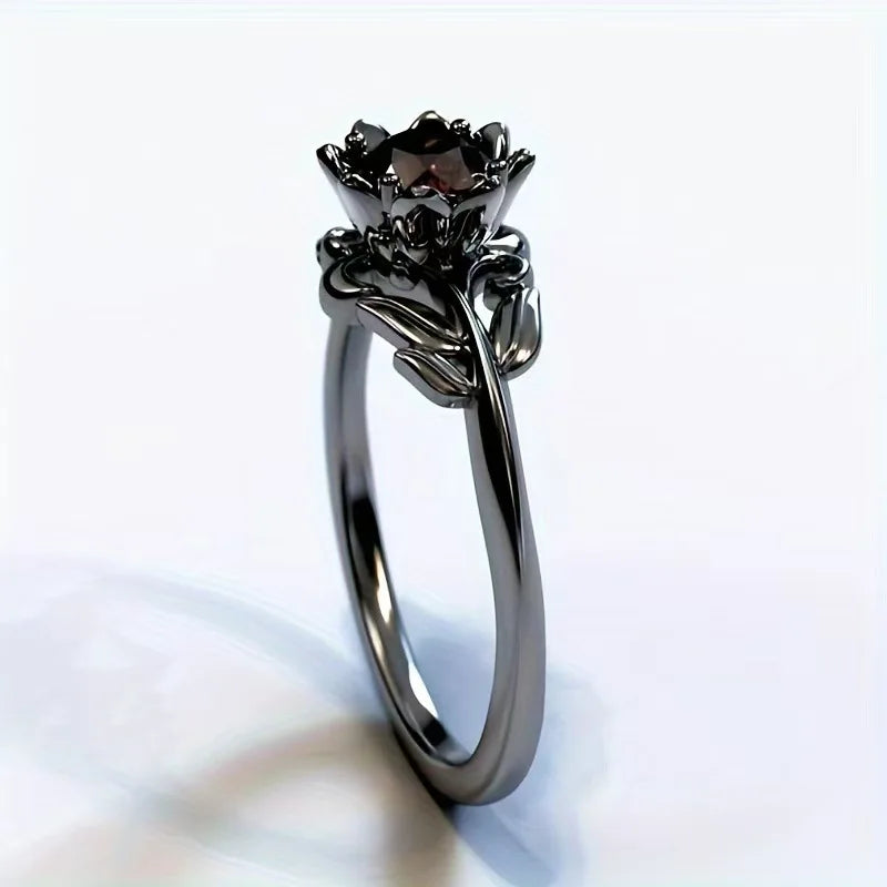 Anillo Flor Negra