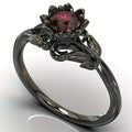 Anillo Flor Negra