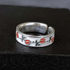 Anillo con flores de tulipán