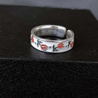 Anillo con flores de tulipán