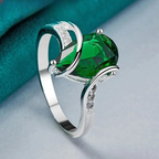 Anillo de Gota de Agua en Circonio
