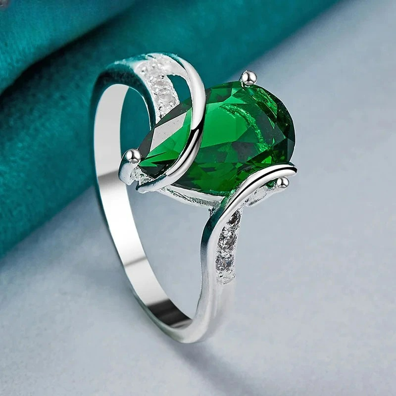 Anillo de Gota de Agua en Circonio