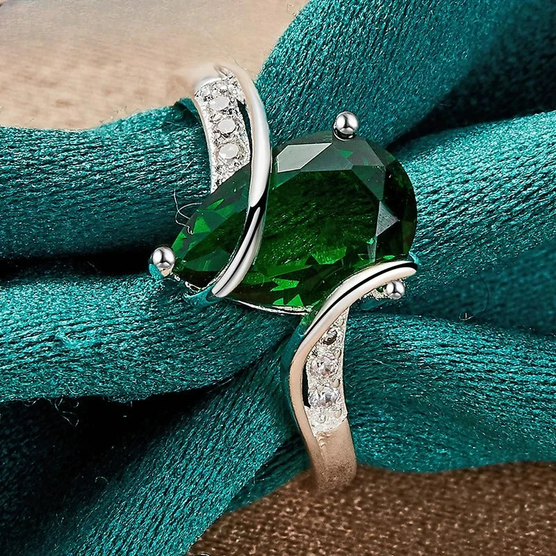 Anillo de Gota de Agua en Circonio