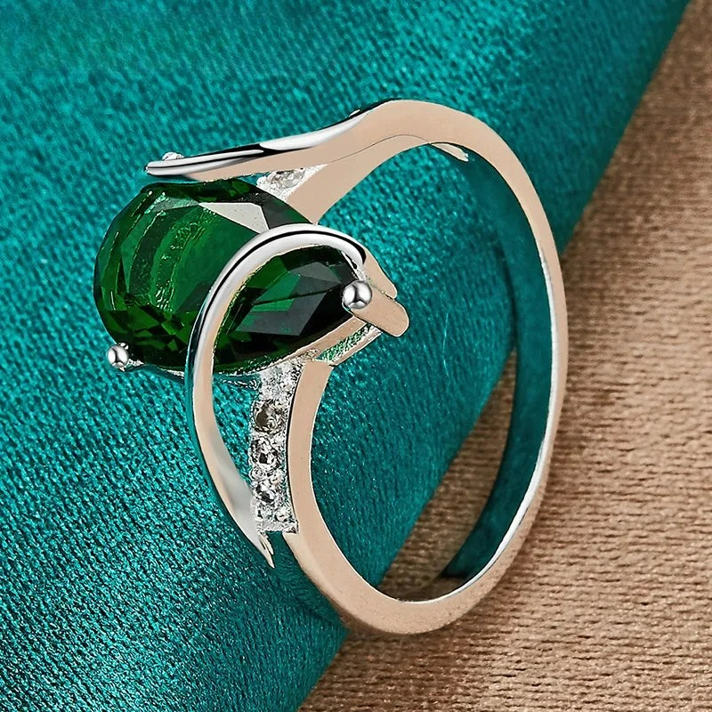 Anillo de Gota de Agua en Circonio