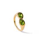 Anillo Gota de Agua Perla de Color verde