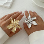 Anillo de Flor Grande de Plata
