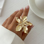 Anillo de Flor Grande de Oro